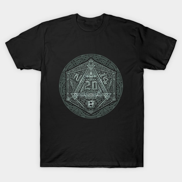 D20 Celtic Protector T-Shirt by artlahdesigns